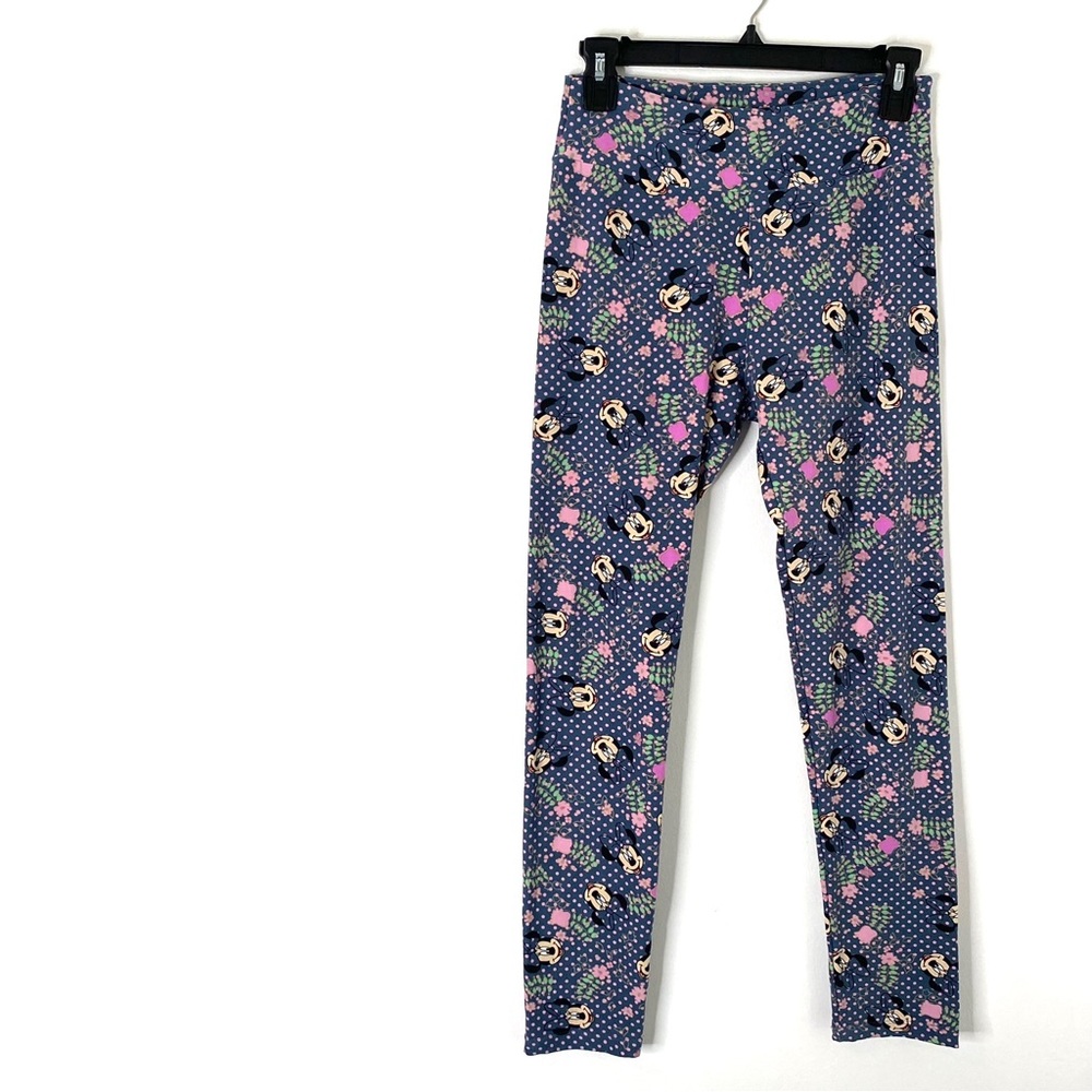 LuLaRoe Navy Floral Polka Dot Leggings